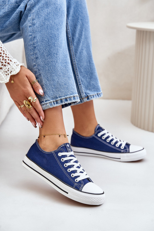 Dames klassiek model vrijetijdsschoenen in de donkerblauwe kleur Ecoma Dames klassiek model vrijetijdsschoenen in de donkerblauwe kleur Ecoma