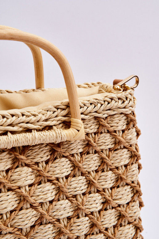 Stijlvolle gevlochten handtas