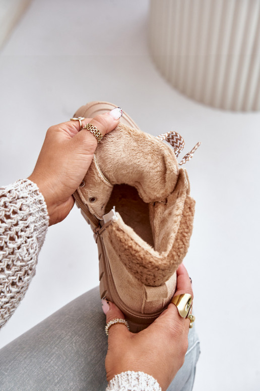 Dames opInarmen Laarzen schoenen met platform bruine kleur Alcyhen Dames opInarmen Laarzen schoenen met platform bruine kleur Alcyhen