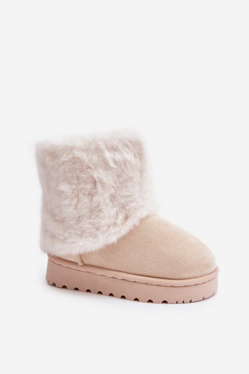 SnoInboots voor kinderen met bont ivoor Crisie