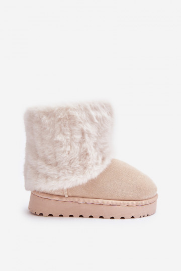 SnoInboots voor kinderen met bont ivoor Crisie 2