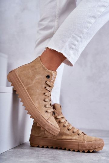 Vrijetijdsschoenen Big Star Hoog opInarmen bruine kleur GG274072