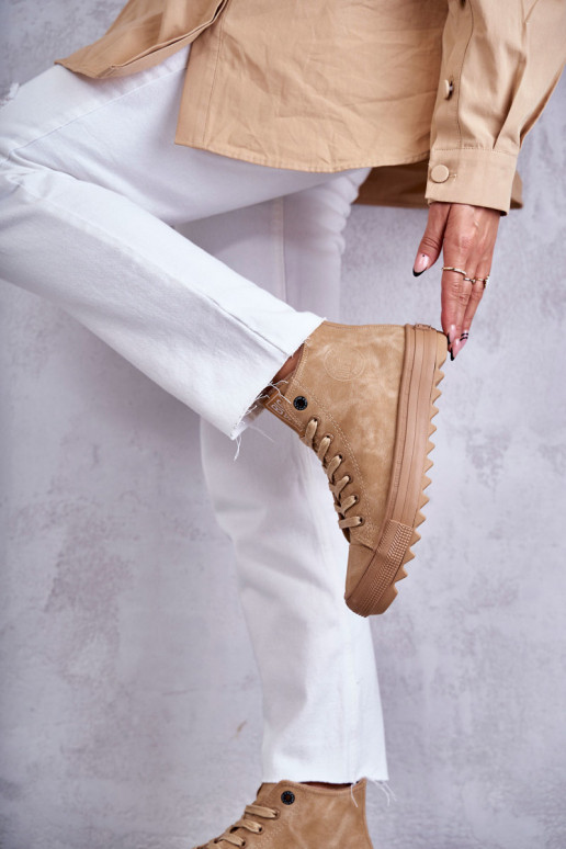 Vrijetijdsschoenen Big Star Hoog opInarmen bruine kleur GG274072