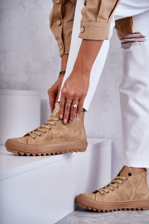 Vrijetijdsschoenen Big Star Hoog opInarmen bruine kleur GG274072