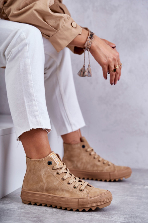 Vrijetijdsschoenen Big Star Hoog opInarmen bruine kleur GG274072