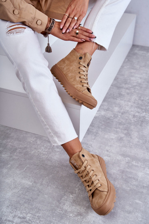 Vrijetijdsschoenen Big Star Hoog opInarmen bruine kleur GG274072