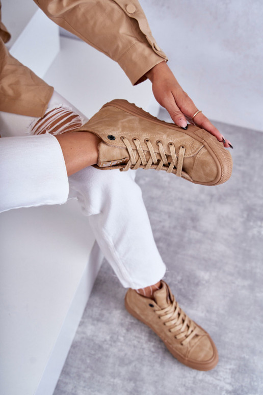 Vrijetijdsschoenen Big Star Hoog opInarmen bruine kleur GG274072