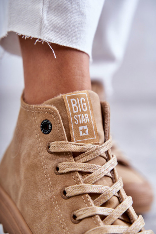 Vrijetijdsschoenen Big Star Hoog opInarmen bruine kleur GG274072