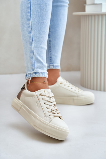 verwarmde vrijetijdsschoenen met platform Big Star OO274A454 beige kleur 2