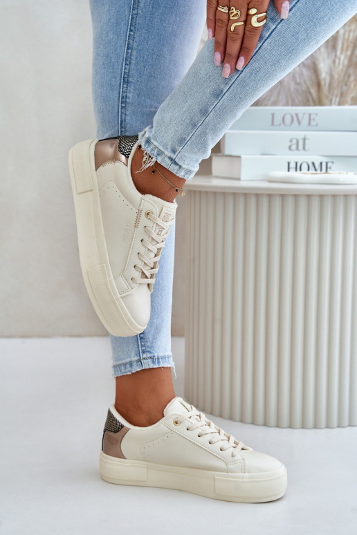 opInarmen Vrijetijdsschoenen met platform Big Star OO274A454 beige opInarmen Vrijetijdsschoenen met platform Big Star OO274A454 beige