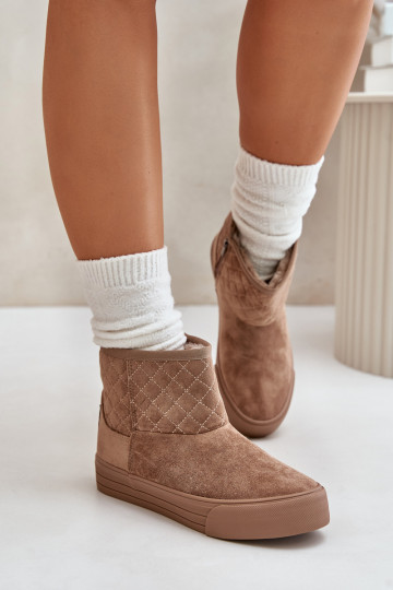 Laarzen snowboots verwarmd met bont aan de binnenkant Big Star OO274A524 beige