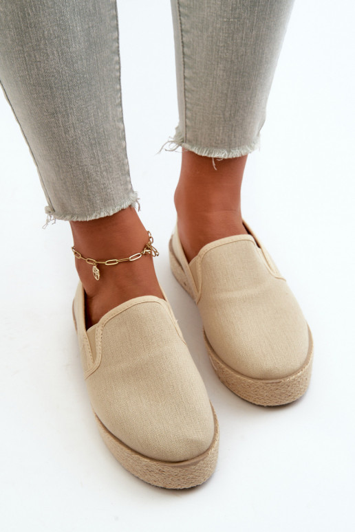 Espadrilles met plateau beige Naloenma Espadrilles met plateau beige Naloenma