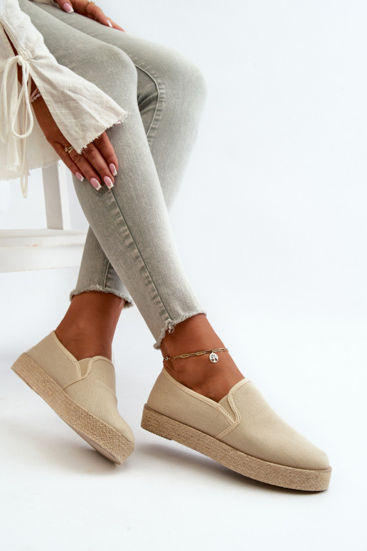 Espadrilles met plateau beige Naloenma Espadrilles met plateau beige Naloenma