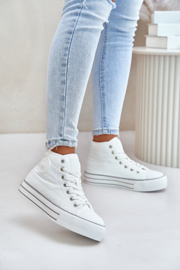 geïsoleerde casual plateauschoenen OO274A473 wit 2