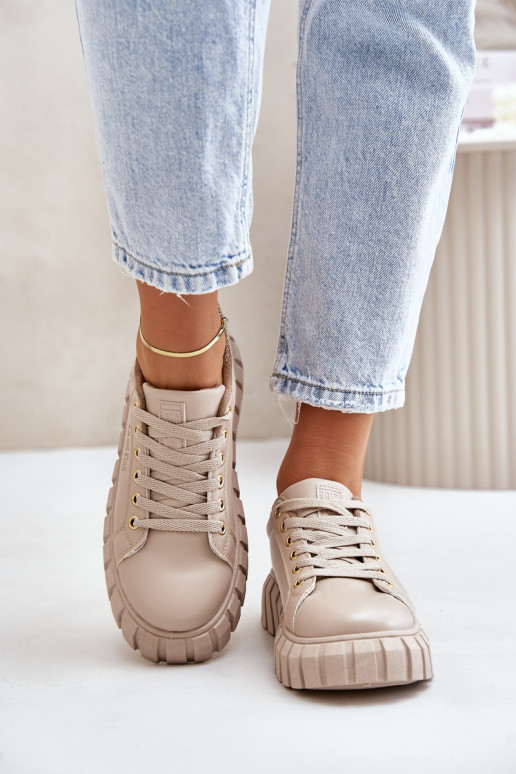 opInarmen Sneakers model schoenen Dames Big Star MM274618 beige opInarmen Sneakers model schoenen Dames Big Star MM274618 beige