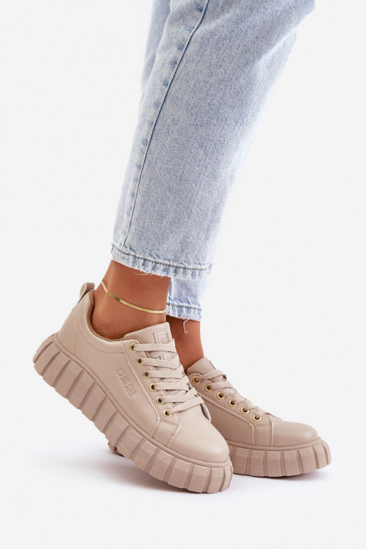 opInarmen Sneakers model schoenen Dames Big Star MM274618 beige opInarmen Sneakers model schoenen Dames Big Star MM274618 beige