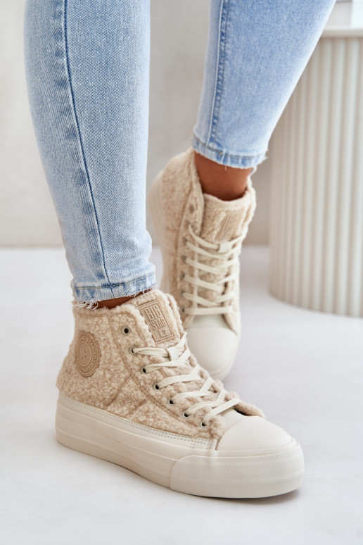 opInarmen Vrijetijdsschoenen met bont Typu Baranek Big Star OO274A444 beige opInarmen Vrijetijdsschoenen met bont Typu Baranek Big Star OO274A444 beige