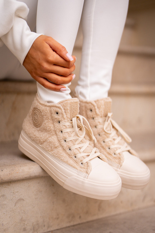 opInarmen Vrijetijdsschoenen met bont Typu Baranek Big Star OO274A444 beige opInarmen Vrijetijdsschoenen met bont Typu Baranek Big Star OO274A444 beige