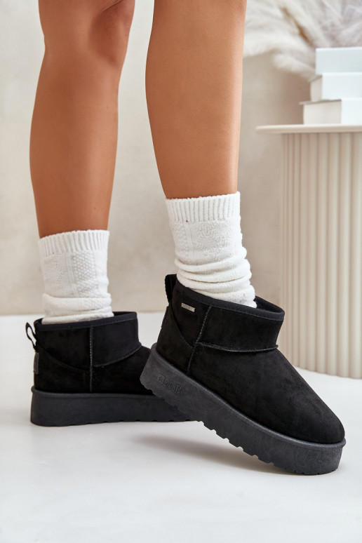 Snowboots met platform Big Star OO274A099 zwarte kleur Snowboots met platform Big Star OO274A099 zwarte kleur