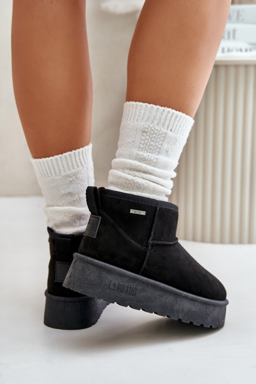 Snowboots met platform Big Star OO274A099 zwarte kleur Snowboots met platform Big Star OO274A099 zwarte kleur