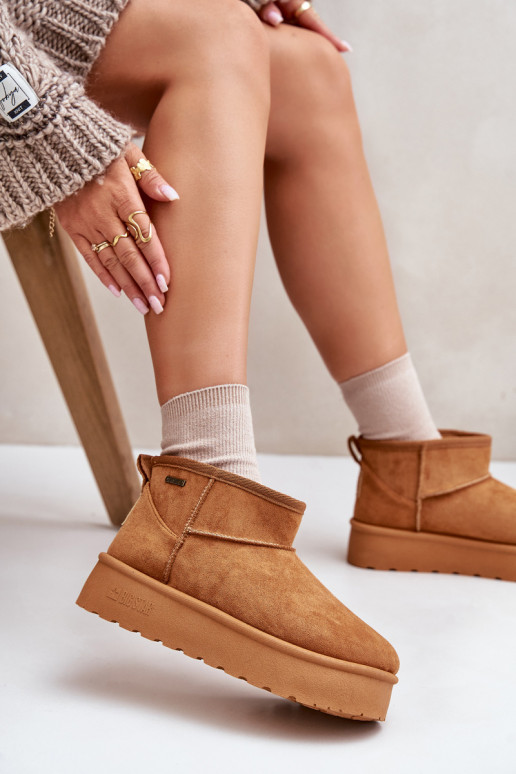 Laag SneeuIn laarzen met platform Big Star OO274A098 bruine kleur Laag SneeuIn laarzen met platform Big Star OO274A098 bruine kleur