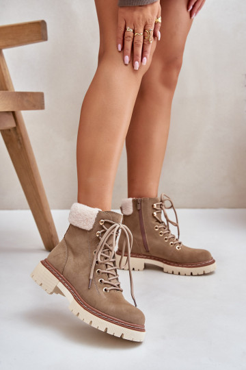 opInarmen schoenen Dameslaarzen Opar het kasteel kaki kleuren Ferelia 2