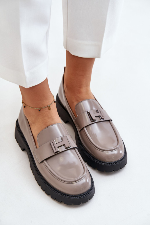 Vrouwen lak loafers Vinceza grijs Vrouwen lak loafers Vinceza grijs