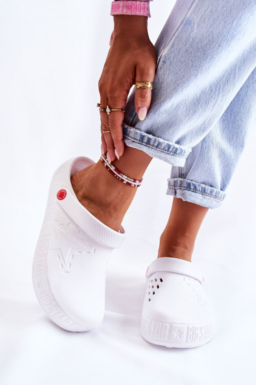 Lichtgewicht pantoffels Big Star wit