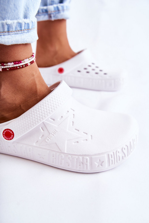 Lichtgewicht pantoffels Big Star wit