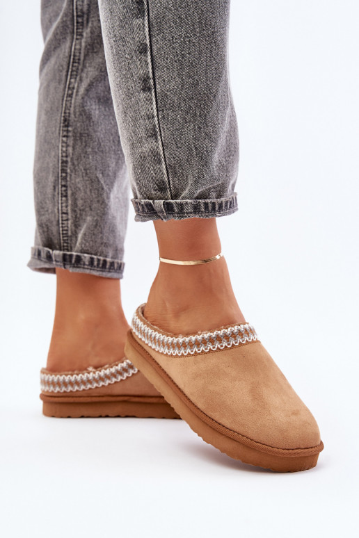 Comfortabel schoenen eigengemaakt Slippers Z Haftem Dames Inblu FX000021 bruine kleur Comfortabel schoenen eigengemaakt Slippers Z Haftem Dames Inblu FX000021 bruine kleur