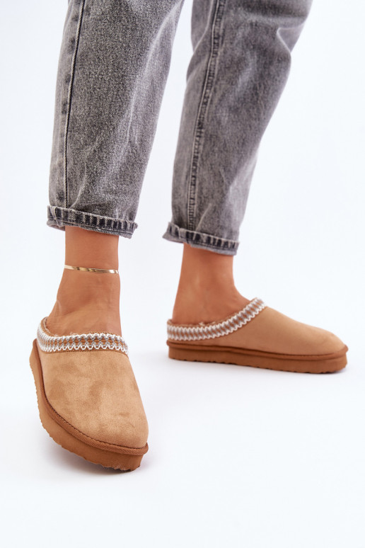 Comfortabel schoenen eigengemaakt Slippers Z Haftem Dames Inblu FX000021 bruine kleur Comfortabel schoenen eigengemaakt Slippers Z Haftem Dames Inblu FX000021 bruine kleur