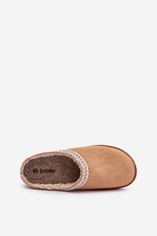 Comfortabel schoenen eigengemaakt Slippers Z Haftem Dames Inblu FX000021 bruine kleur Comfortabel schoenen eigengemaakt Slippers Z Haftem Dames Inblu FX000021 bruine kleur