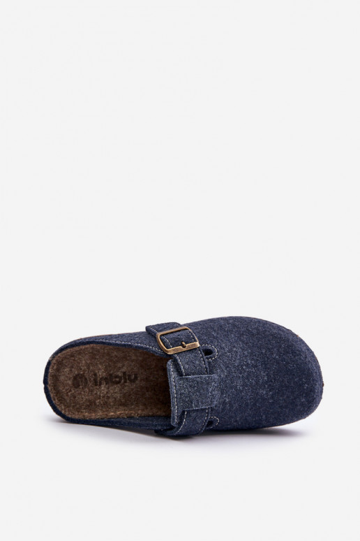 Slippers voor mannen met gespen Slippers Preventieve inbl MT000012 donkerblauIn
