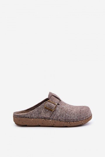 Slippers voor mannen met gespen Slippers Preventieve inbl MT000012 beige 2