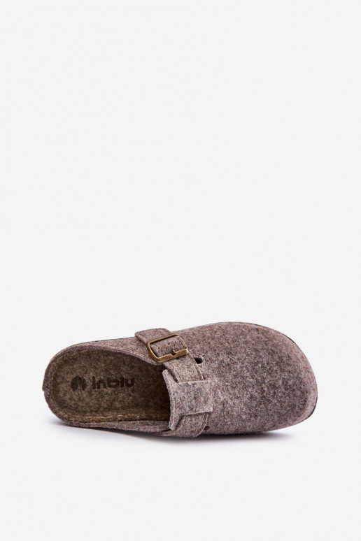 Slippers voor mannen met gespen Slippers Preventieve inbl MT000012 beige