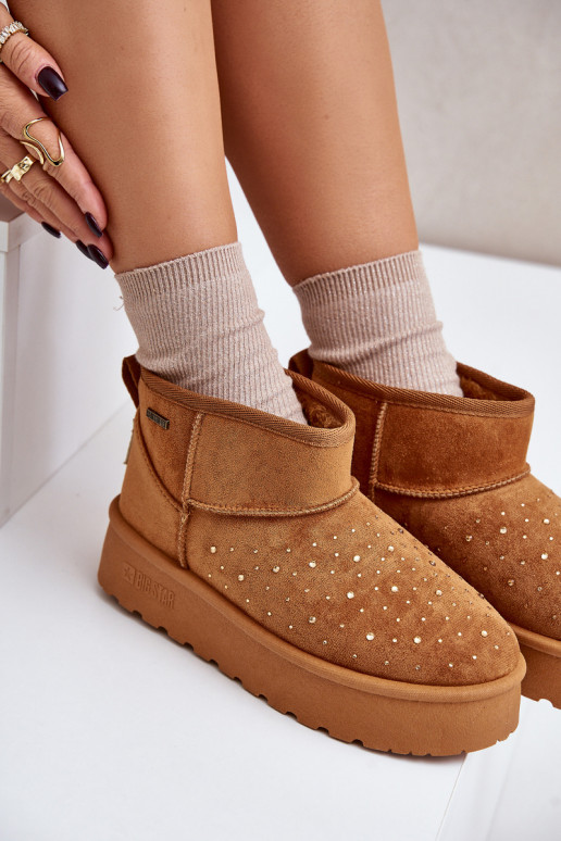 SneeuIn laarzen Met Decoratie met platform Big Star OO274A104 bruine kleur SneeuIn laarzen Met Decoratie met platform Big Star OO274A104 bruine kleur