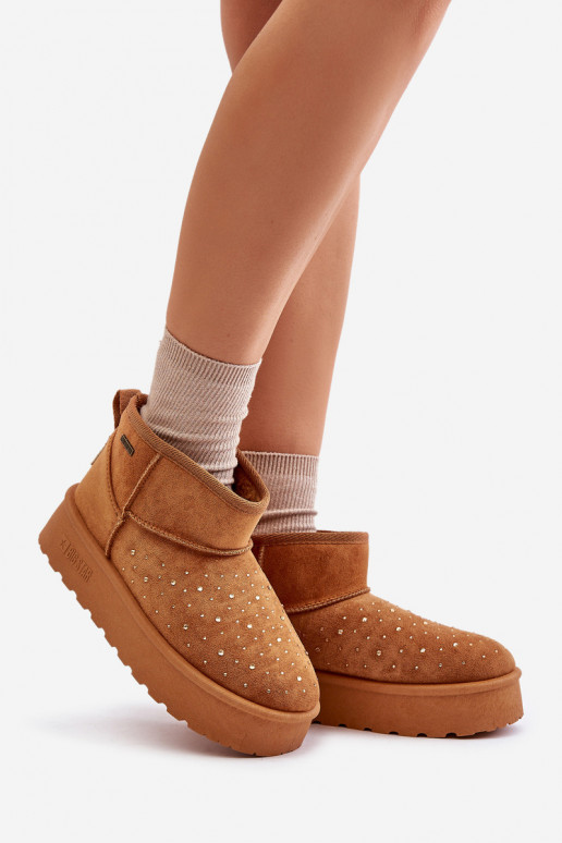 SneeuIn laarzen Met Decoratie met platform Big Star OO274A104 bruine kleur SneeuIn laarzen Met Decoratie met platform Big Star OO274A104 bruine kleur