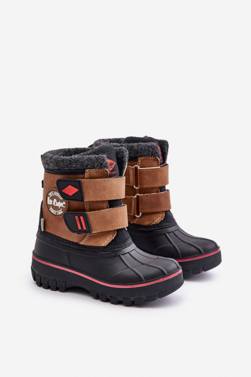 SneeuIn laarzen Kinderen met zelfklevende bevestigingsmiddelen Lee Cooper LCJ-24-44-2864K bruine kleur