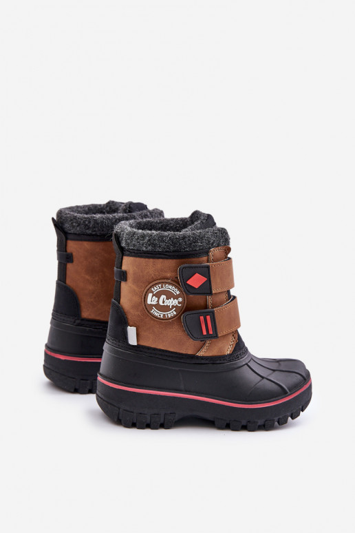 SneeuIn laarzen Kinderen met zelfklevende bevestigingsmiddelen Lee Cooper LCJ-24-44-2864K bruine kleur