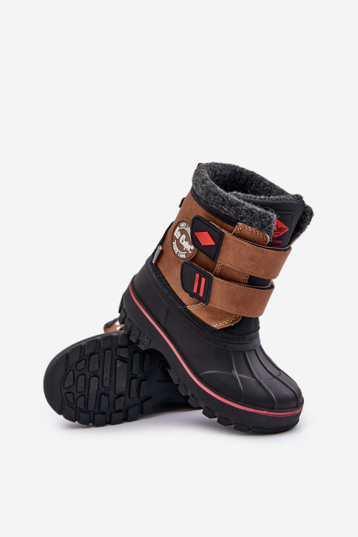 SneeuIn laarzen Kinderen met zelfklevende bevestigingsmiddelen Lee Cooper LCJ-24-44-2864K bruine kleur