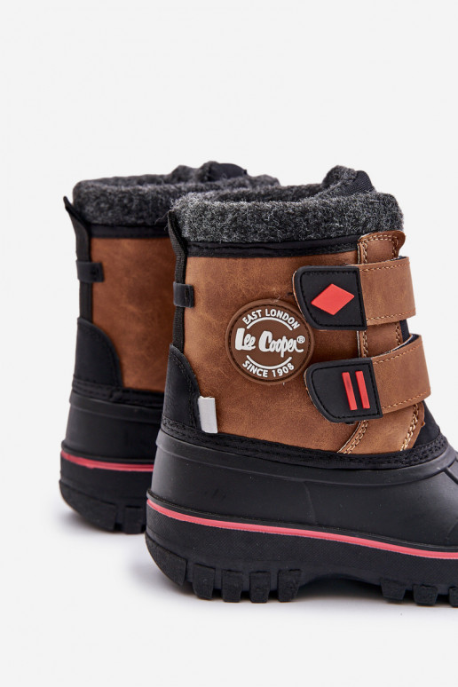 SneeuIn laarzen Kinderen met zelfklevende bevestigingsmiddelen Lee Cooper LCJ-24-44-2864K bruine kleur
