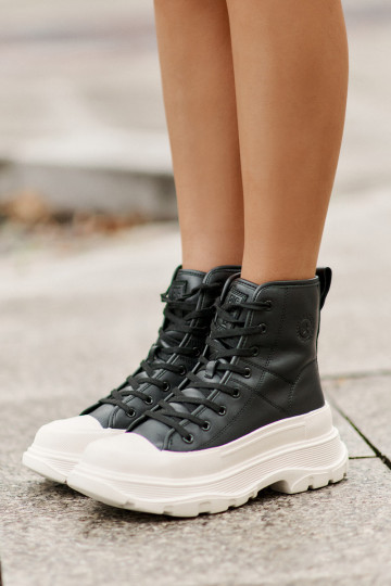 Leer opInarmen vrijetijdsschoenen met platform Big Star OO274A599 zInart 2