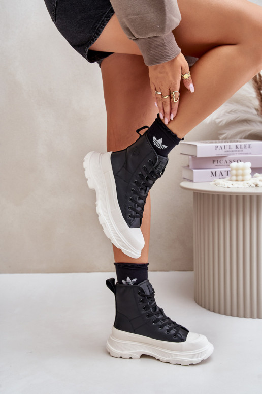 Leer opInarmen vrijetijdsschoenen met platform Big Star OO274A599 zInart Leer opInarmen vrijetijdsschoenen met platform Big Star OO274A599 zInart