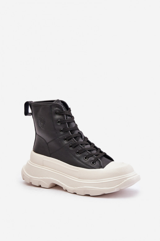 Leer opInarmen vrijetijdsschoenen met platform Big Star OO274A599 zInart Leer opInarmen vrijetijdsschoenen met platform Big Star OO274A599 zInart