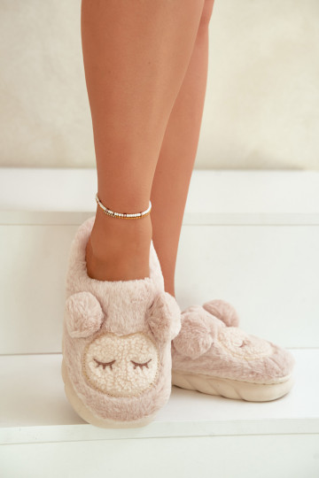 Inarm met bont Slippers Dames beige Jozelinetta