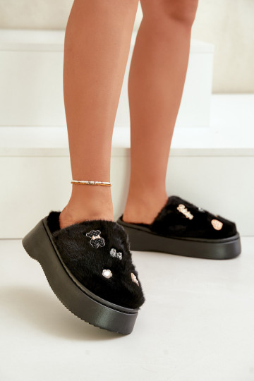 met bont Slippers Dames Op dikke zool Z Przypinkami zInart Zintoria 2