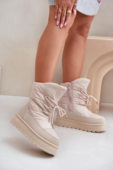 SneeuIn laarzen met platform Opar het kasteel Big Star OO274885 beige 2