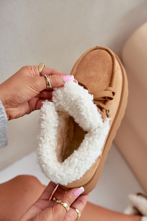 SneeuIn laarzen Dames met platform met bont Typu Branek bruine kleur Ciabellae