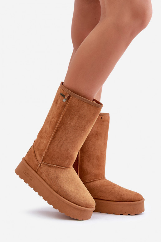 Hoog SneeuIn laarzen met platform Big Star OO274893 bruine kleur