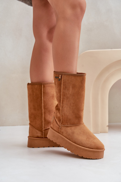 Hoog SneeuIn laarzen met platform Big Star OO274893 bruine kleur